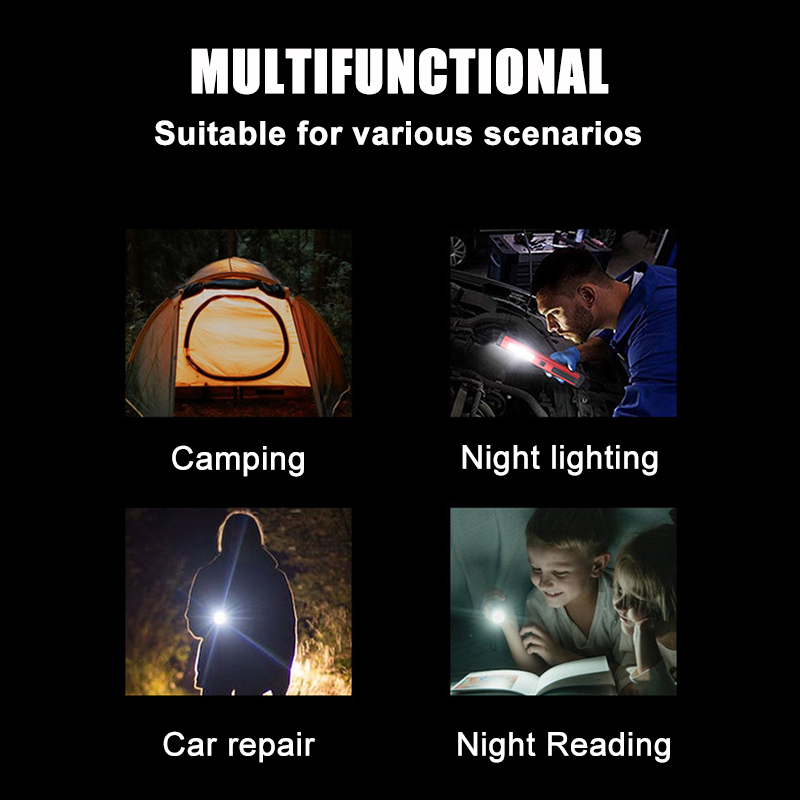 Mini tragbare LED-Stift lampe Kolben Seiten licht Boden Magnet Taschenlampe mit Stift Clip eingebaute Batterie Typ C wiederauf ladbare Arbeits lampe