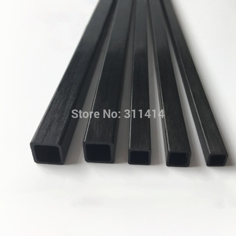 4pcs Carbon Fiber Square Tube 3mm 4mm 5mm 6mm 8mm 10mm (length 500mm) Square Tube Carbon Square Tube For Quadcopter Multicoptor