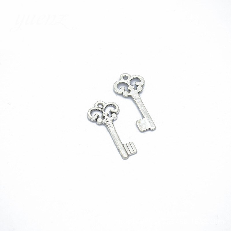 50 teile/los Rose Gold/Silber Farbe 21*10mm Schlüssel Charms Anhänger Handgemachte Dekoration Schlüssel Charme für DIY schmuck, Die Entdeckungen