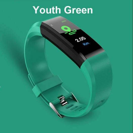 Smart Bracelet ID115 Plus Sports Pedometer Watch OLED Screen Fitness Running Walking Tracker Heart Rate Pedometer Smart Band: Burgundy