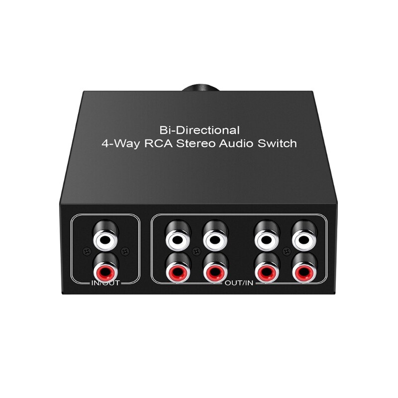 H052 Switch Splitter RCA Stereo Switcher Selector Switch Box