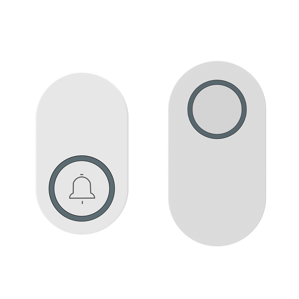 Wireless Doorbell Long-Distance 150M | 38 Melody | Safety Alarm CR2032 Battery Powered: Orange / us