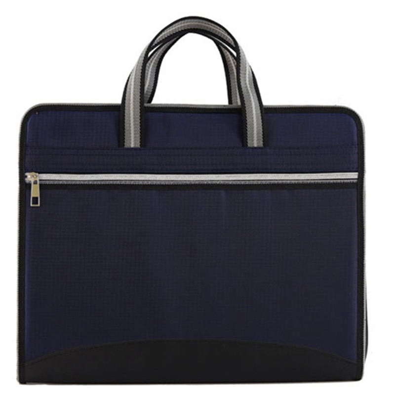 Office Canvas&Leather Folder 12 Layers Expanding Wallet Document Organizer File Folder A4 36X28cm Large Capacity Business Use