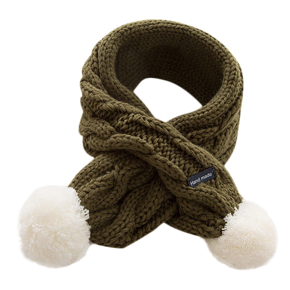 Kinderen Sjaal Bont Ballen Effen Jongens En Meisjes Fluwelen Gebreide Wraps Kinderen Sjaal Kinderen Warm Houden Sjaals Echarpe Enfant Hiver