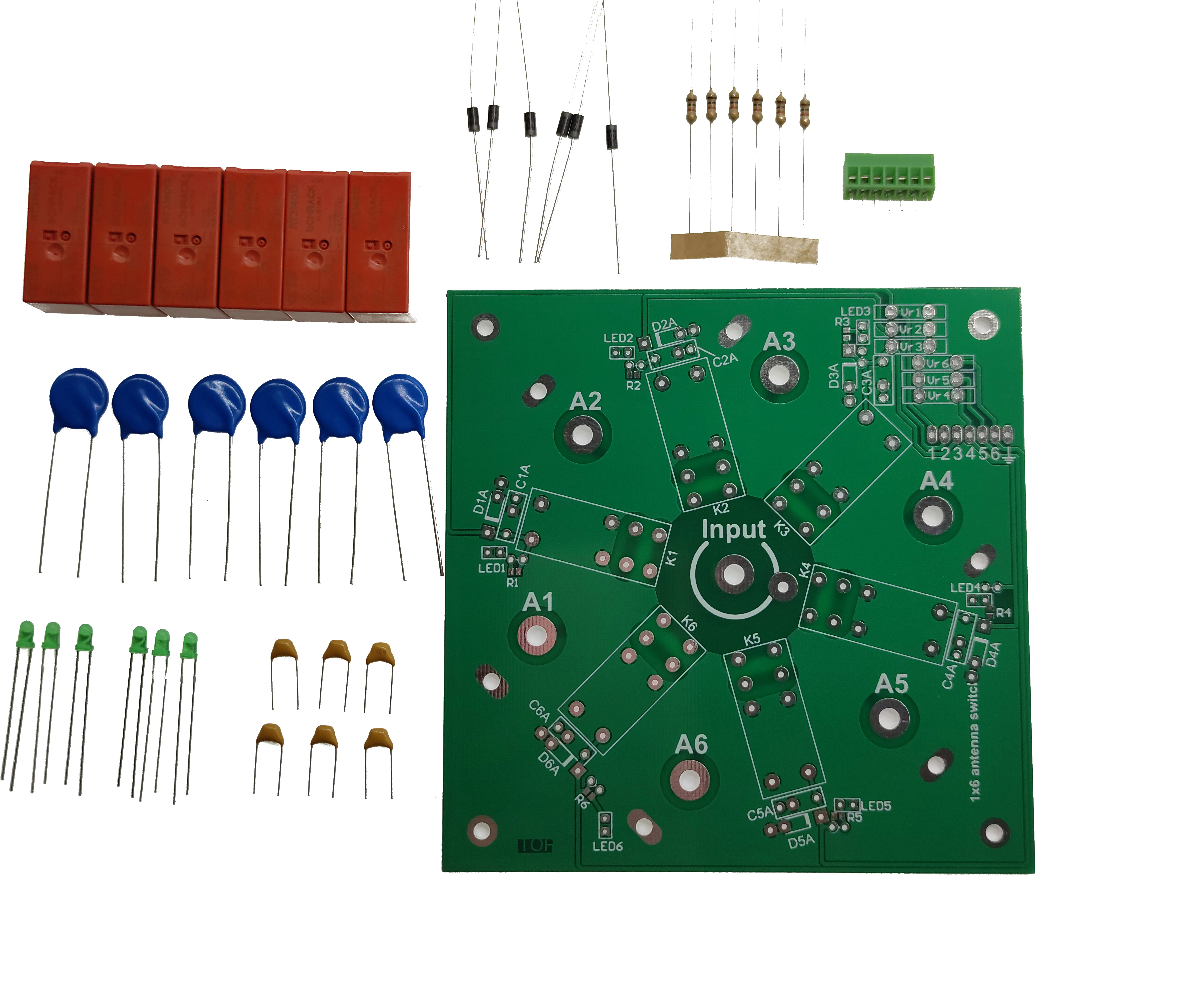 Kit 6:1 Coax Remote Antenne Schakelaar Dus-239