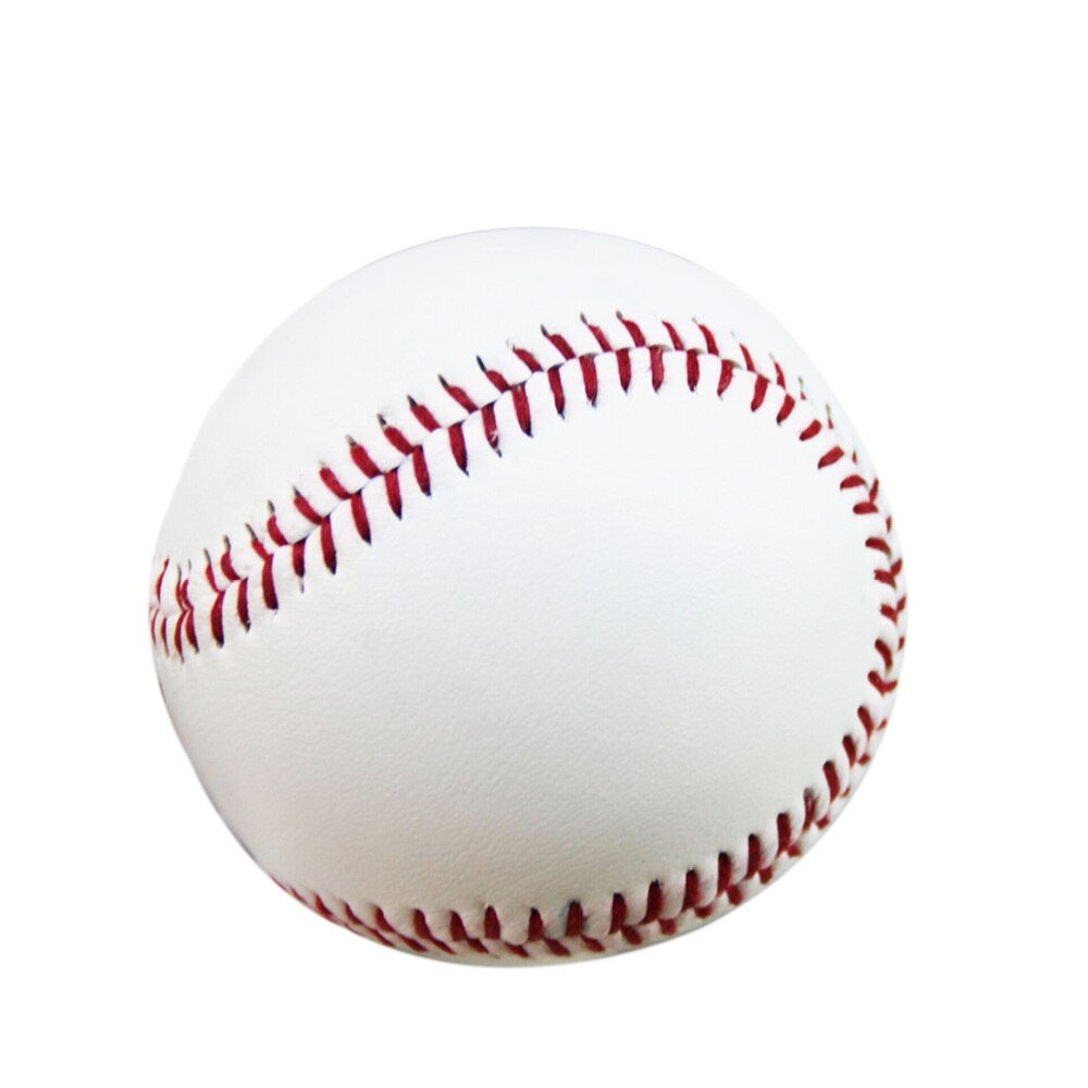 2pcs 9-inch Rubber Practice Baseball for Students and Beginner (White)