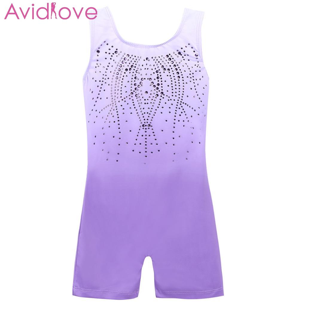 Grils Gradient Leotard Gymnastics Toddler Sparkle Cute Rhinestone Children Dcor One Piece Tank Girl Casual