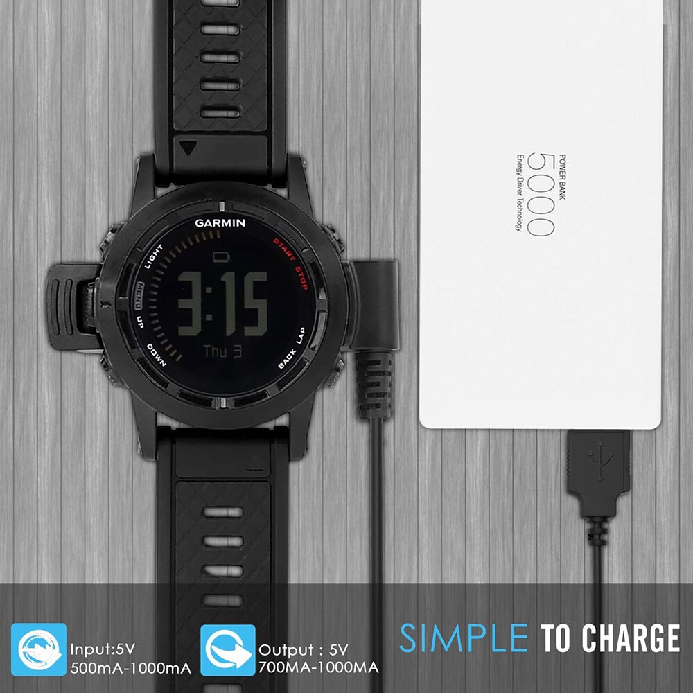 Charger Compatible with Garmin D2, Replacement USB Charger Cradle Dock Charging Cable for Garmin D2 / Fenix / Fenix2 / Quatix