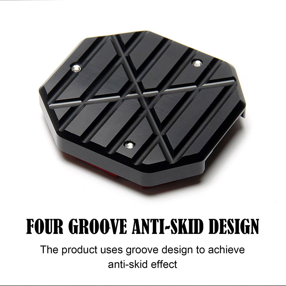 Aluminium Motorcycle Bike Kickstand Extender Voet Zijstandaard Extension Voet Pad Ondersteuning Plaat Motor Accessoires Parkeren