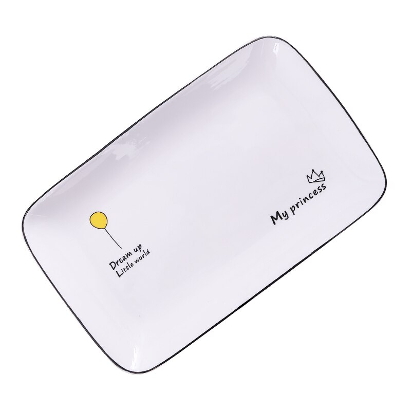 Rectangle Dinner Plate Sushi Plate Dishes And Plates Sets Dessert Vegetable BBQ Dish Set Ceramic Tray Cake Plate Serving Platter