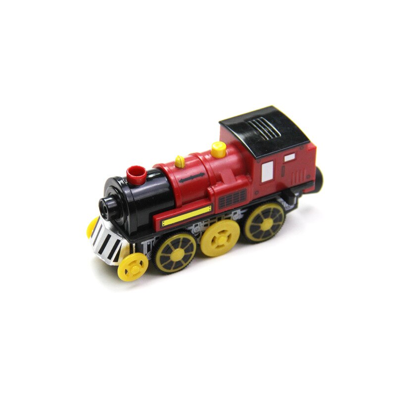 Elektrische Rc Trein Set Afstandsbediening Speelgoed Aangesloten Met Houten Spoorweg Auto Tracks Birhtday Kerstcadeau Voor Kinderen: Rood