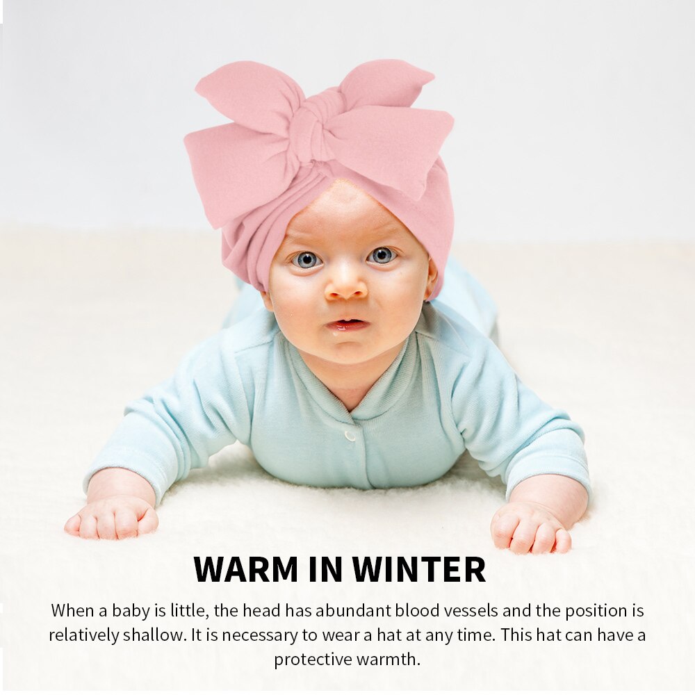warme Leichte Baby Hütte Stirnband Harmlos Baumwolle Kleinkind Hütte Turban sot Komfortable Verknotet Hütte Bowknot Turban Haar Band