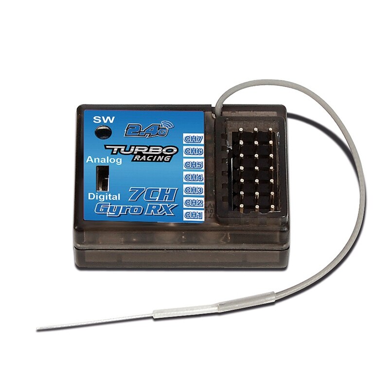 Turbo tb -tx2 2.4 ghz fhss digital 7ch radio kaukosäätimen lähetin tb -rx200 lcd led-vastaanottimella rc-veneajoneuvoon