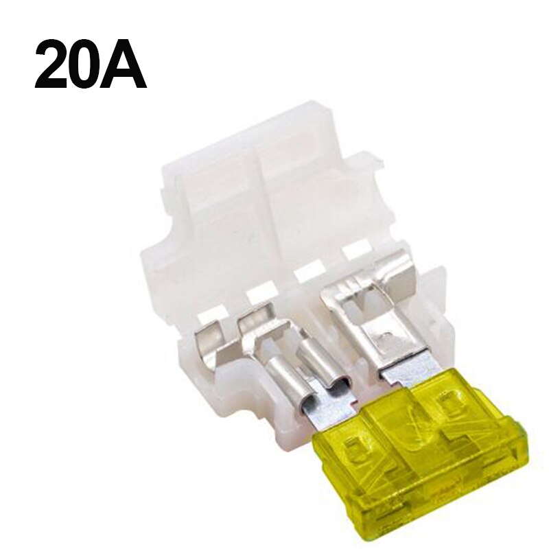 10Sets Auto Standaard Midden Zekeringhouder + Auto Boot Truck Atc/Ato Blade Fuse 3A 5A 10A 15A 20A 25A 30A 35A 40A: 20A