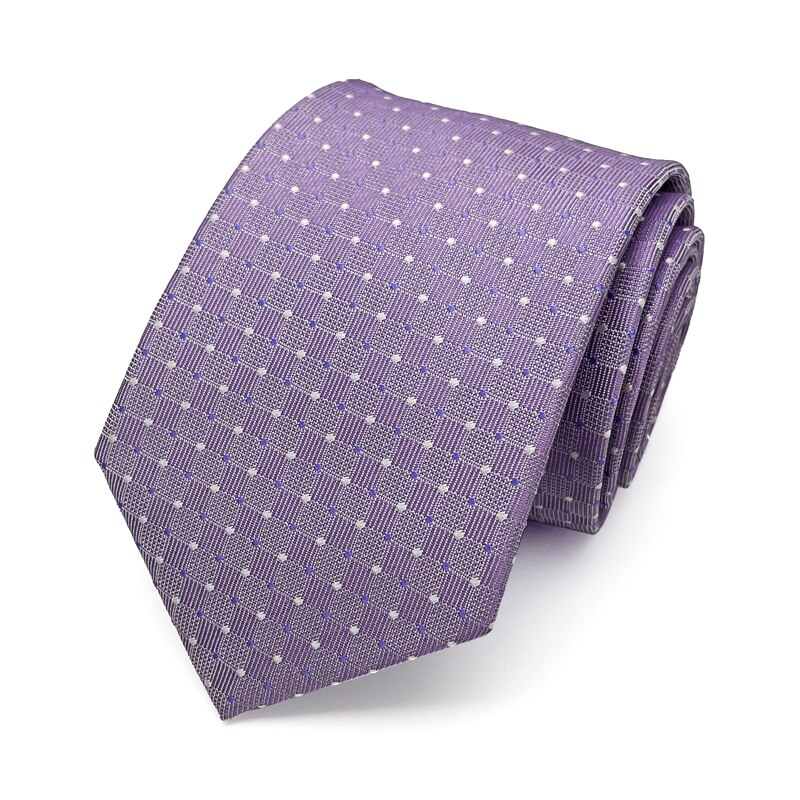 8 Cm Luxe Stropdas Voor Mannen Desiger Plaid Dot Mode-Business Stropdas Mannelijke Met Doos: Sky Blue