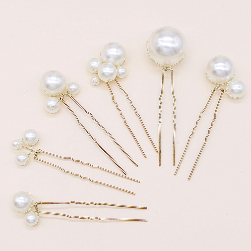 6 uds. De horquillas para el pelo en forma de U con diamantes de imitación, horquillas para el pelo de boda para novia pequeñas y sencillas, accesorios para el cabello de boda para mujer: Pistola negra plateada