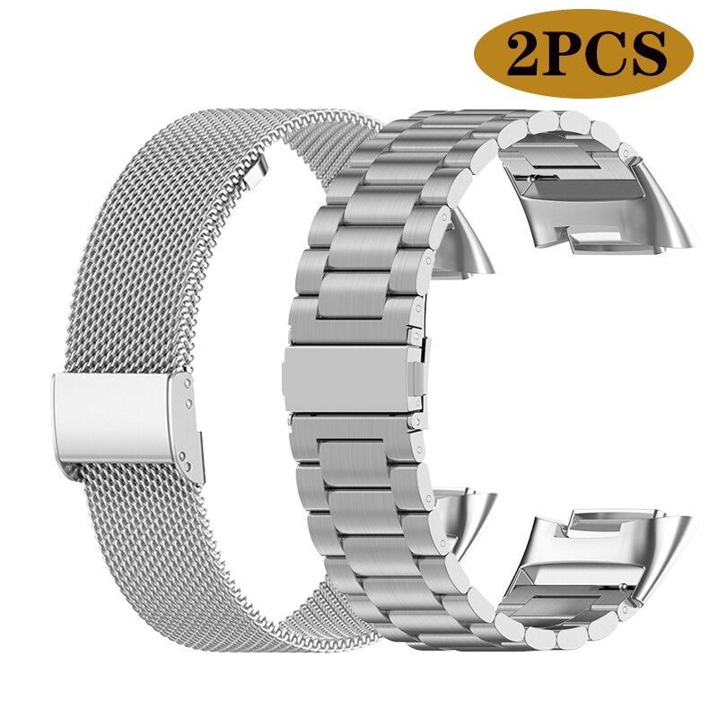 Metal Strap For Fitbit Charge 5 Smart Bracelet Stainless Steel Mesh Watch Band Loop For Fitbit Charge 5 Wristbands Accessories: package 1