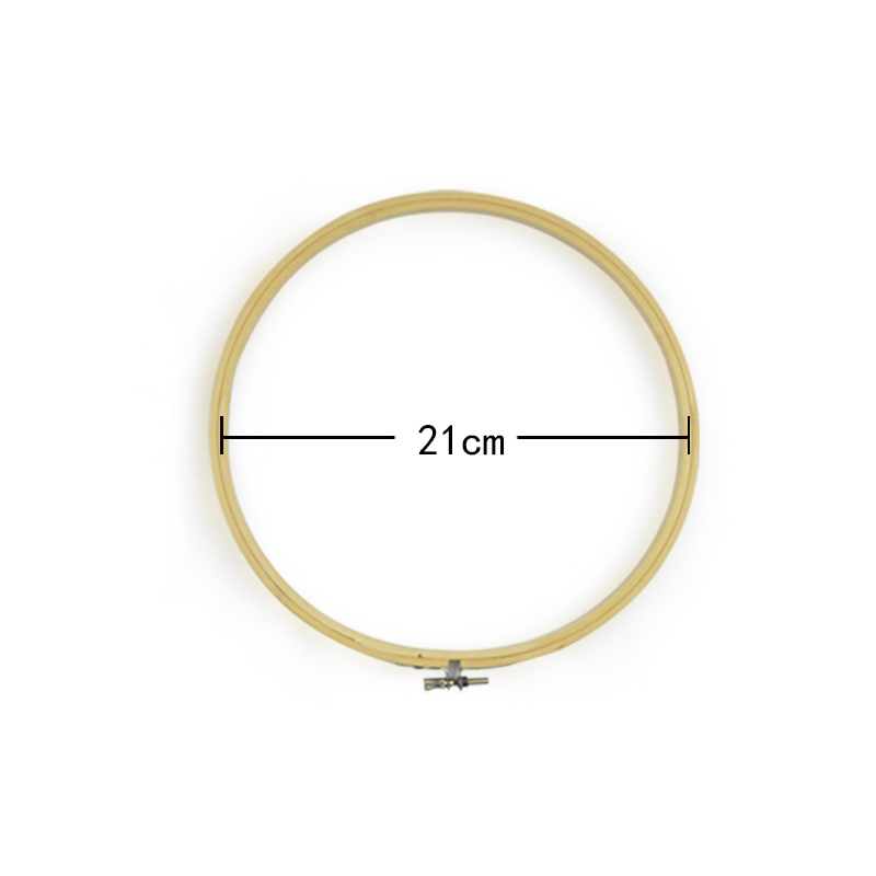 7 Size 10-26CM Bamboo Frame Embroidery Hoop Ring DIY Needlework craft Cross Stitch Machine Round Loop Hand Household Sewing Tool: Dia 21cm