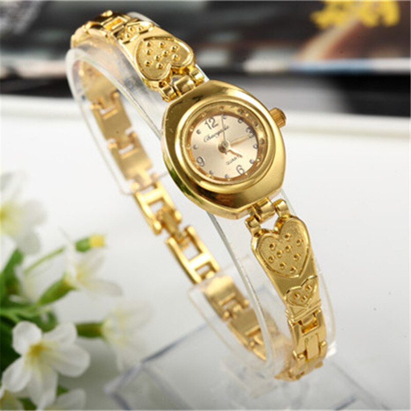Femmes Bracelet montre Mujer doré Relojes petit cadran Quartz loisirs montre populaire montre-Bracelet heure femme dames élégantes montres