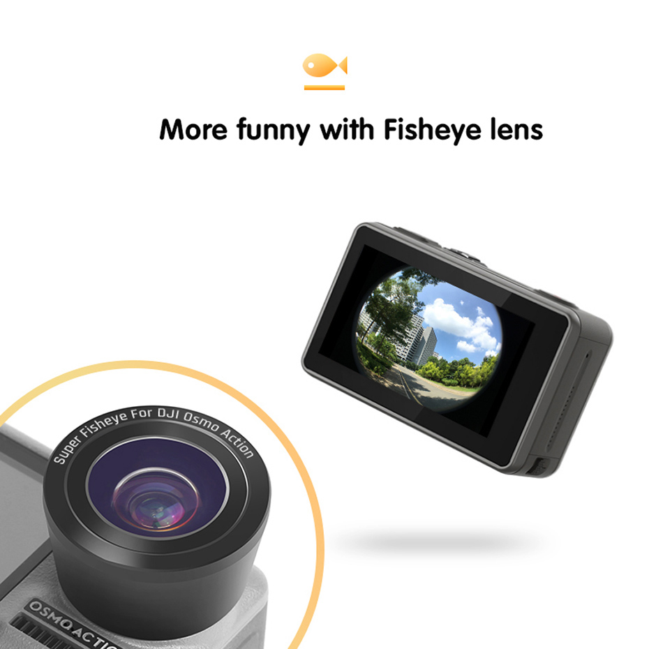 Lentille Macro CAENBOO pour téléobjectif DJI Osmo Action 15X/lentilles pour yeux de poisson filtre pour accessoires de lentilles en verre optique Osmo Action