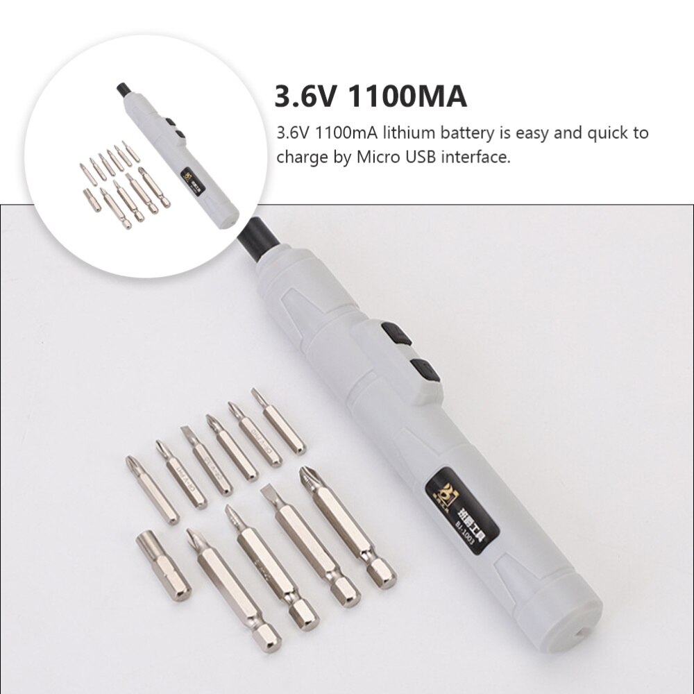1 Set Mini Electric Power Screwdriver Rechargeable Pen Type Small Screwdriver