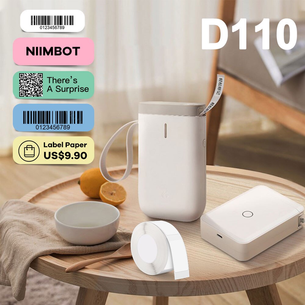 Niimbot D110 Drahtlose Etikett Drucker Tragbare Tasche Bluetooth Thermische Drucker für Niimbot D11 Etikett Band Papier Druck Aufkleber