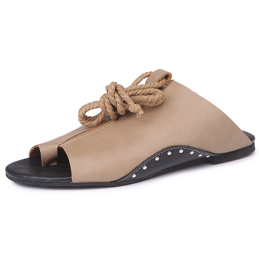 Mooie Vrouwen Platte Bodem Romeinse Sandalen Open Enkel Platte Bandjes Platform Wiggen Schoenen Sandalias Mujer Chaussures Femme