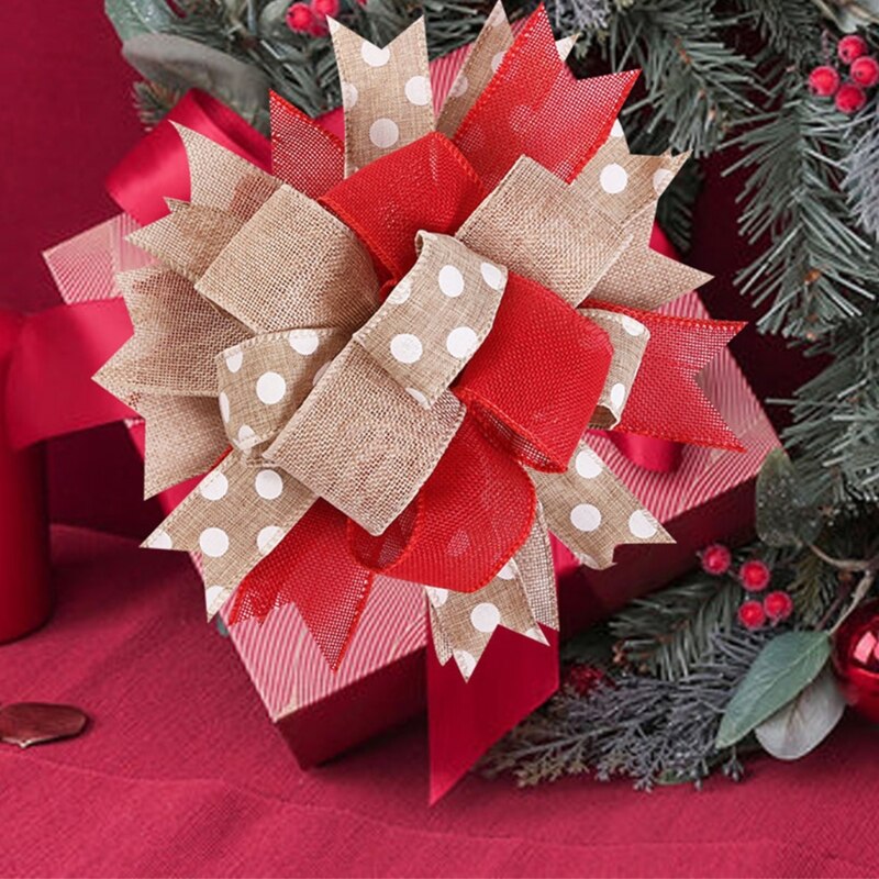 Large Xmas Tree Topper Hanging Decoration,Christmas Tree Wreaths Decorated,Hand