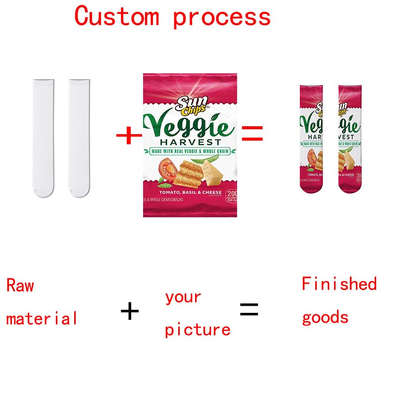 Zaprojektuj nowy druk 3D DIY skarpetki dla obu płci kobiety klienta wykonane długie zapasy bawełniane oddychające kobiece skarpety letnie skarpetki