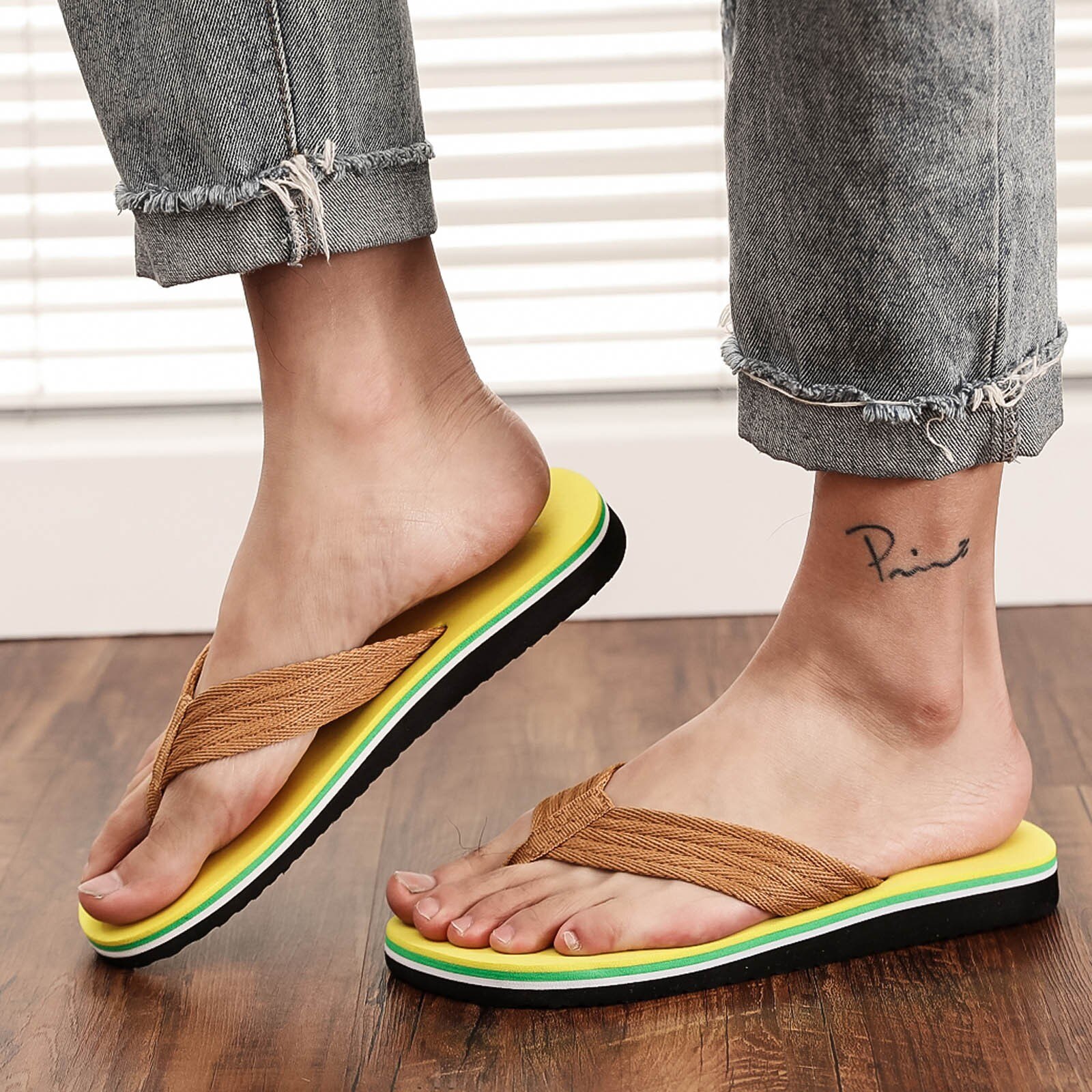 Mannen Slippers Zomer Strand Ademende Schoenen Sandalen Thuis Slipper Mode Flip-Flops Platte Schoenen Zomer Schoenen Slippers r5