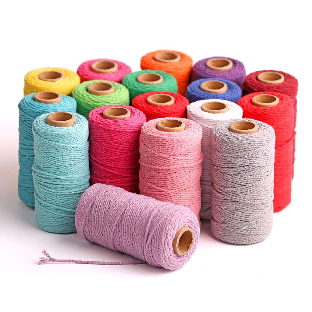 Coloré torsadé coton corde couture ornement cordon ménage mère pour bricolage artisanat tenture murale décor à la maison coton corde