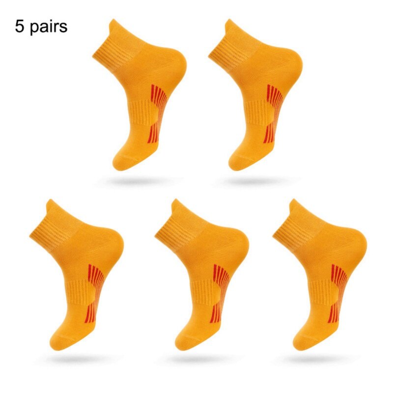5 paia di calzini sportivi unisex antisudore donna uomo calzini traspiranti a tubo corto calzini sportivi per corsa tutto'aperto pallacanestro calcio: Y