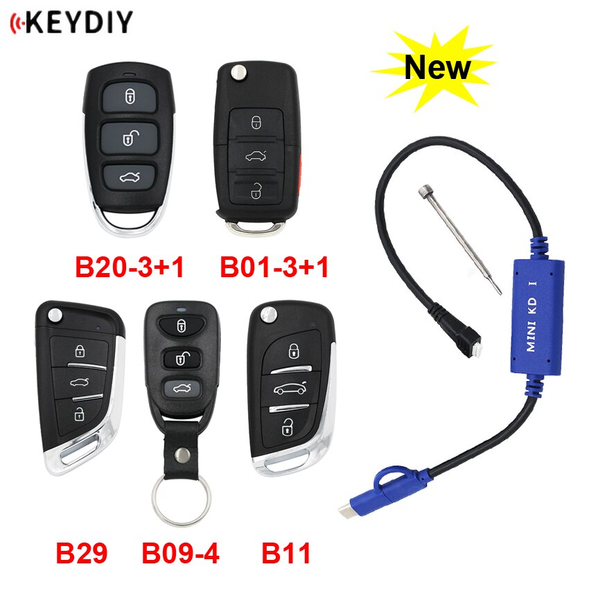 KEYDIY Mini KD Remote Key Generator Remotes in Mobile Phone Support Android Similar with KD900 + B11 B29 B09-4 B20-3+1 B01-3+1