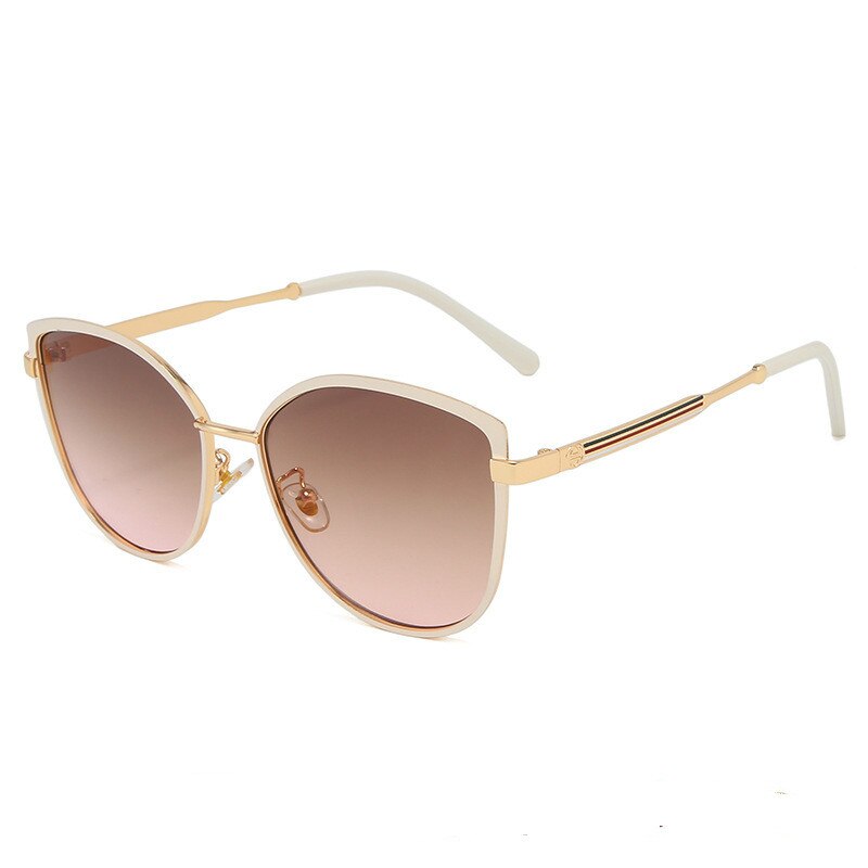 Cat's eye zonnebril groot montuur dames en heren zonnebrillen kruisbril zonnebril dames heren versiering  uv400 zomer: Thee