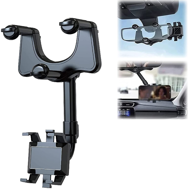 360 ° drehbare und Versenkbare Auto Telefon Halfter Multifunktionale Rückspiegel Telefon Halfter Universal- Hinten Spiegel Telefon Mounter