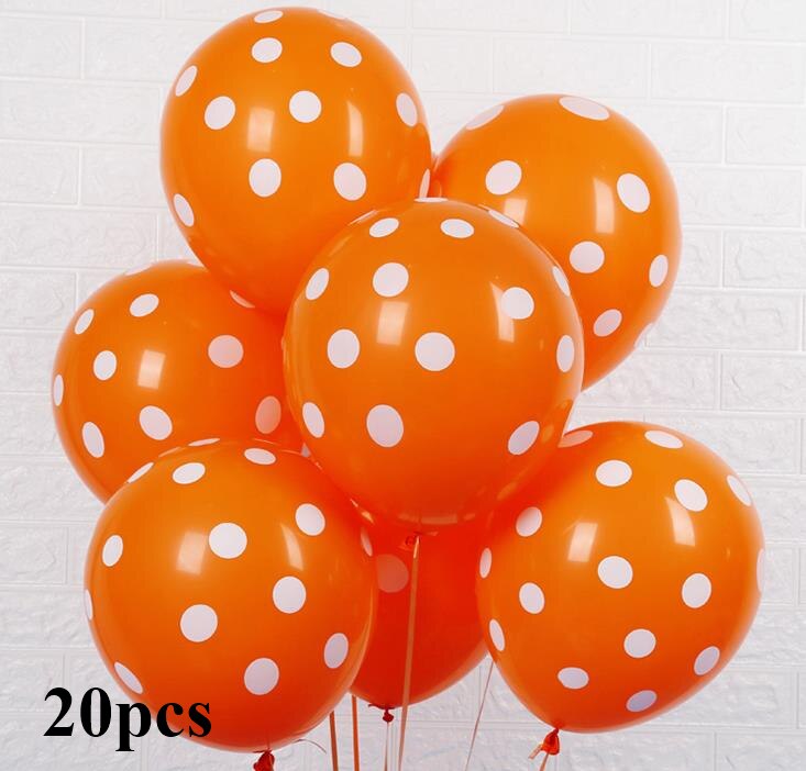 Happy halloween dag 16inch brief alfabet folie ballon orange zwarte stip latex ballon halloween dag party decoratie: G