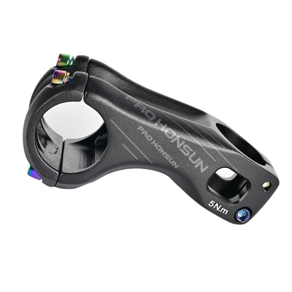 PRO HONSUN Bicycle stem road 17 Degree Stem Road MTB Bicycle lightweight handle 7075CNC aluminum alloy handle 28.6/31.8mm 90MM: Black 70MM