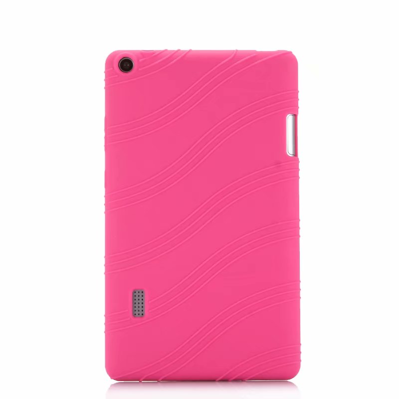 Doux étui pour Huawei T3 7 WiFi Version étui pour tablette Support de Silicone Protège La coque Pour Huawei MediaPad T3 7.0 BG2-W09 étui pour tablette: Rose