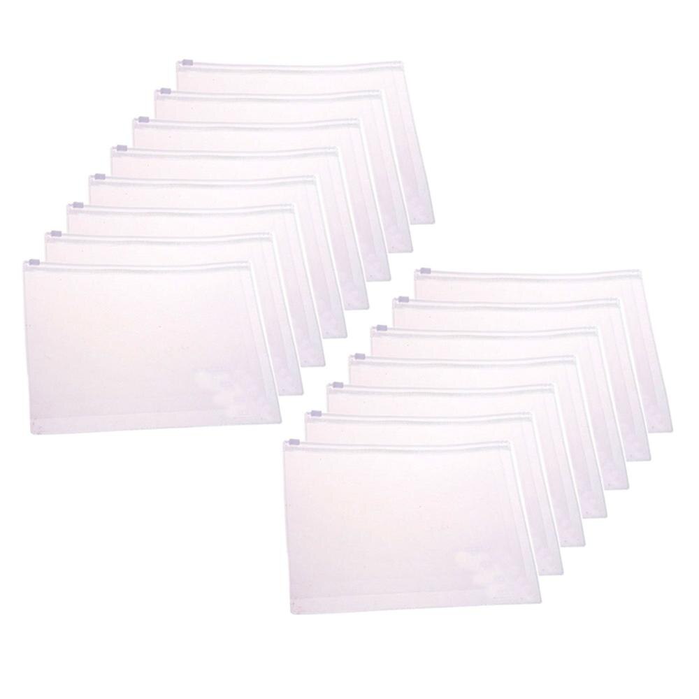 4 tamanho Transparentes Sacos De Arquivo Zíper A4/B5/A5/A6 Tamanho À Prova D' Água Bolsa de Arquivo de Documento de viagem de Negócios bolsa de armazenamento
