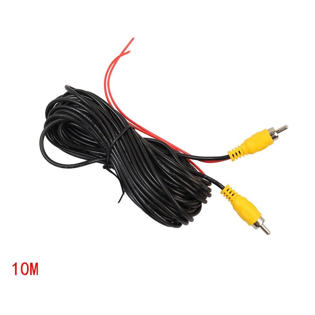 Rca han-til-han-bil bagfra set bagfra parkeringskamera video forlængerkabel med trigger-detektionsledning 5m 10m 15m: 10 m