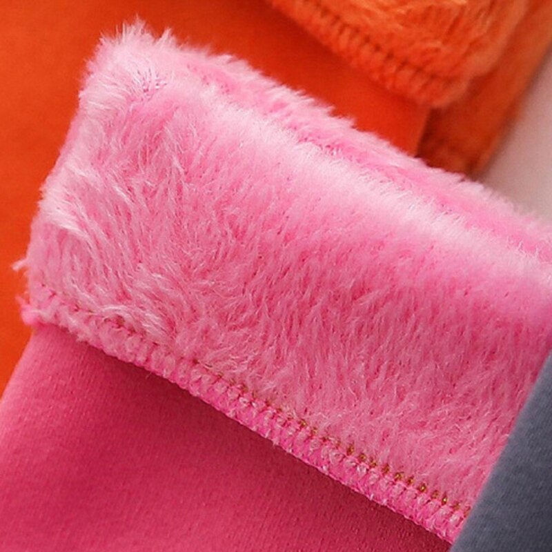 Inverno Caldo di Modo Ammucchiati Calzino Del Bambino Chridren Solido di Colore Della Caramella per Bambini da Neve Calzini E Calzettoni Aggiungere Velet Pavimento Caldo Calzino per Le Ragazze