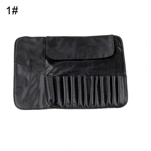 12/18/24pcs Makeup Brushes Set Cosmetics Brushes Bag Pouch Portable Handbag Bag Travel Pouch Make Up Brush Bags: Black 12 Slots