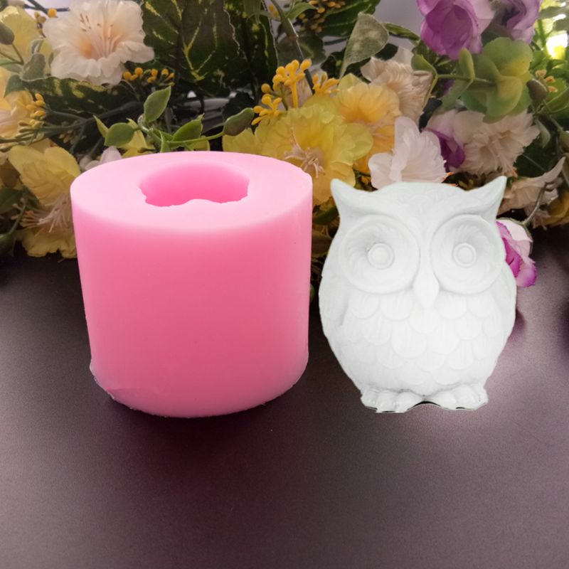 3d schattige uilen in de vorm van een dier, siliconen fondant mal, taart, zeep, zelfgemaakte chocolade, koekjes, kaarsvorm 3d decoratie, bakgereedschap