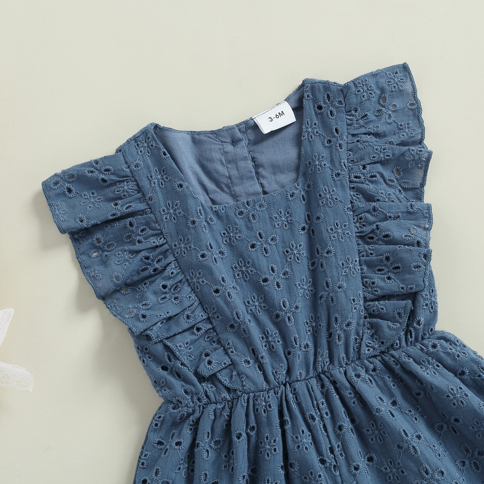 0-24M Baby Meisjes Korte Jumpsuit, Mouwloze Vierkante Hals Uitgeholde Verstoorde Casual Bodysuit