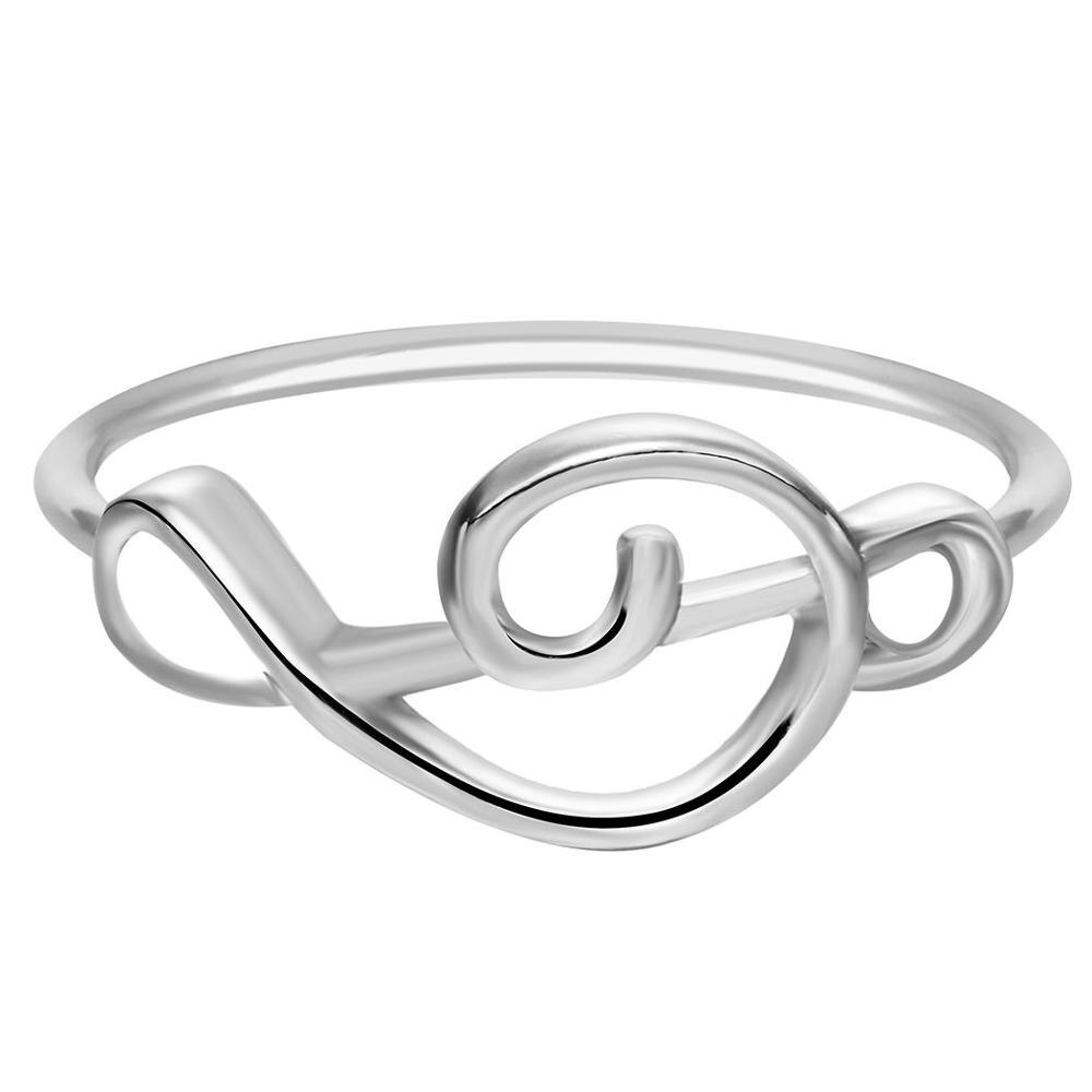 Todorova Violinschlüssel Schmuck Charme Musik Liebhaber Knöchel Ring Minimalistischen Musik Hinweis Ringe Minimalistischen Hipster: Silber-