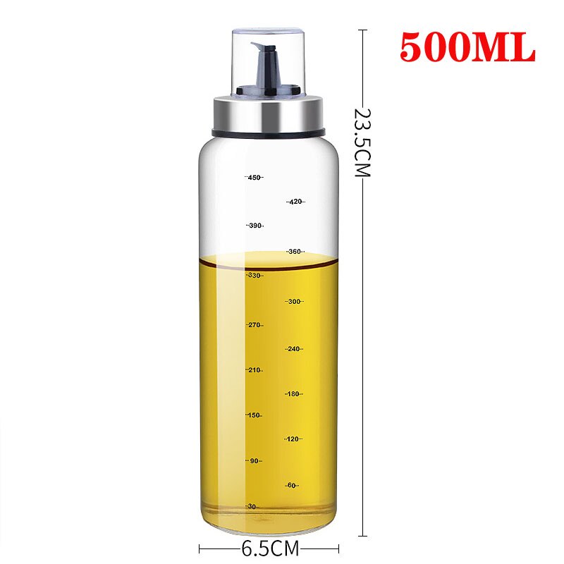 Matlagning kryddflaska dispenser sås flaska glas förvaringsflaskor för kryddglas olja flaska vinäger köksredskap: A -500ml