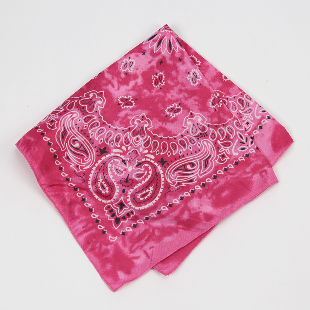 Für Männer/Frauen Kopftuch Hip-Hop Paisley Bandanas Halstuch Punk Tie-Dye Sport Kopfbedeckung Quadratisches Stirnband Wickelschal Zubehör: Silber