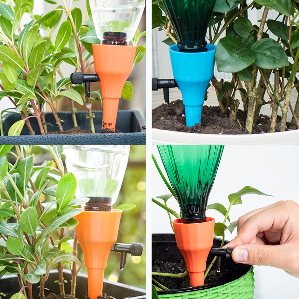 36/12/6pcs Auto Drip Irrigation System Automatic Dripper Bottle Spike Watering Device Garden Plants Flower Indoor Household Tool