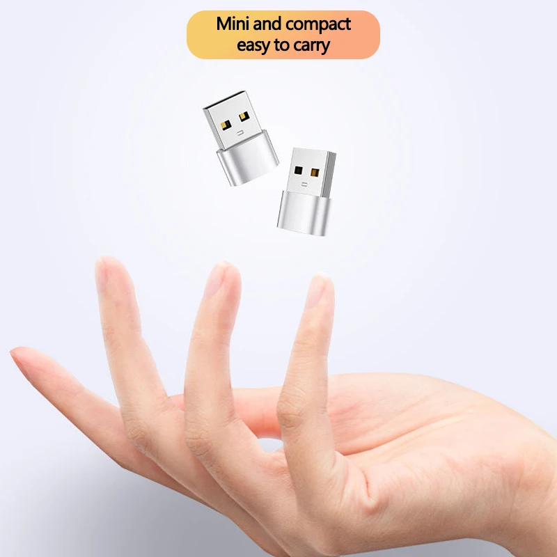 Adaptador usb c 2.0 tipo c para usb, conversor macho para fêmea, usb tipo-c para pc, laptops, acessórios para celular