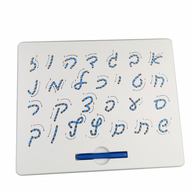 2 In 1 Magnetic Drawing Board Alphabet Letter Tracing Board Educational Letters Read Write Learning Alphabet Preschool: Hebrew